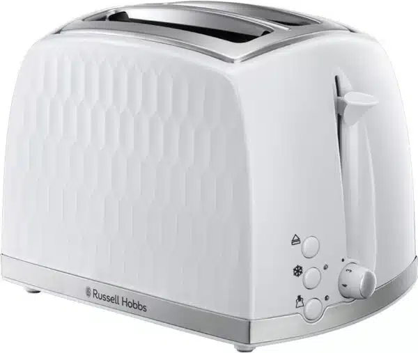 Russell Hobbs 26060 Toaster 2 Slice Honeycomb White
