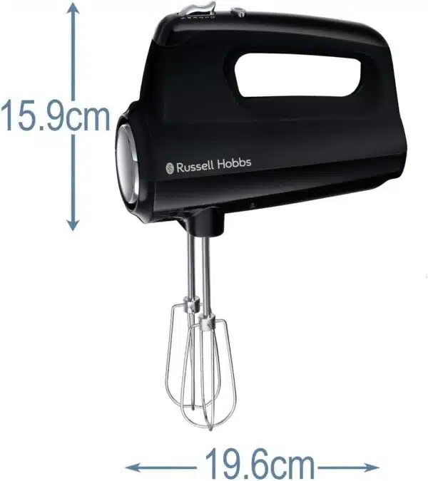 Russell Hobbs 24672 Hand Mixer 350W6 SpeedChrm Beaters/WhiskBlk - Image 6