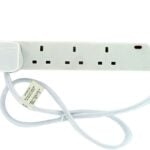 Omega 13AMP 4 Way 2 Mtr Neon Ext Lead