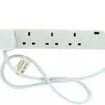 Omega 13AMP 4 Way 2 Mtr Neon Ext Lead