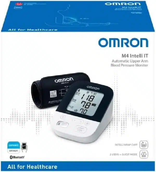 Omron M4 IT 7155T-EBK Blood Pressure Monitor Bluet/App IHB 2Use 60m
