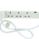 13Amp 4 Way Socket 1 Meter Neon Ext Lead