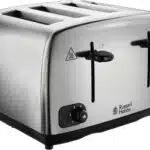 Russell Hobbs 24090 Toaster  4 Slice Brushed + Polished St Steel
