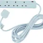 Omega 4 Way Neon Socket 5Mtr Ext Lead