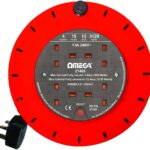 Omega 13amp 4 Way 15 Mtr Extn Reel