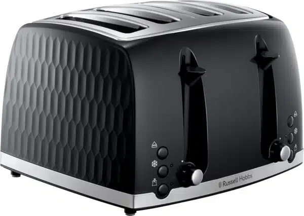 Russell Hobbs 26071 Toaster 4 Slice Honeycomb Black