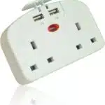 Omega Twin USB(2x2.1A)European Trvl dptr w/Twin Skt