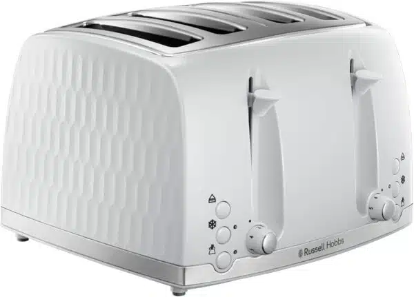 Russell Hobbs 26070 Toaster 4 Slice Honeycomb White