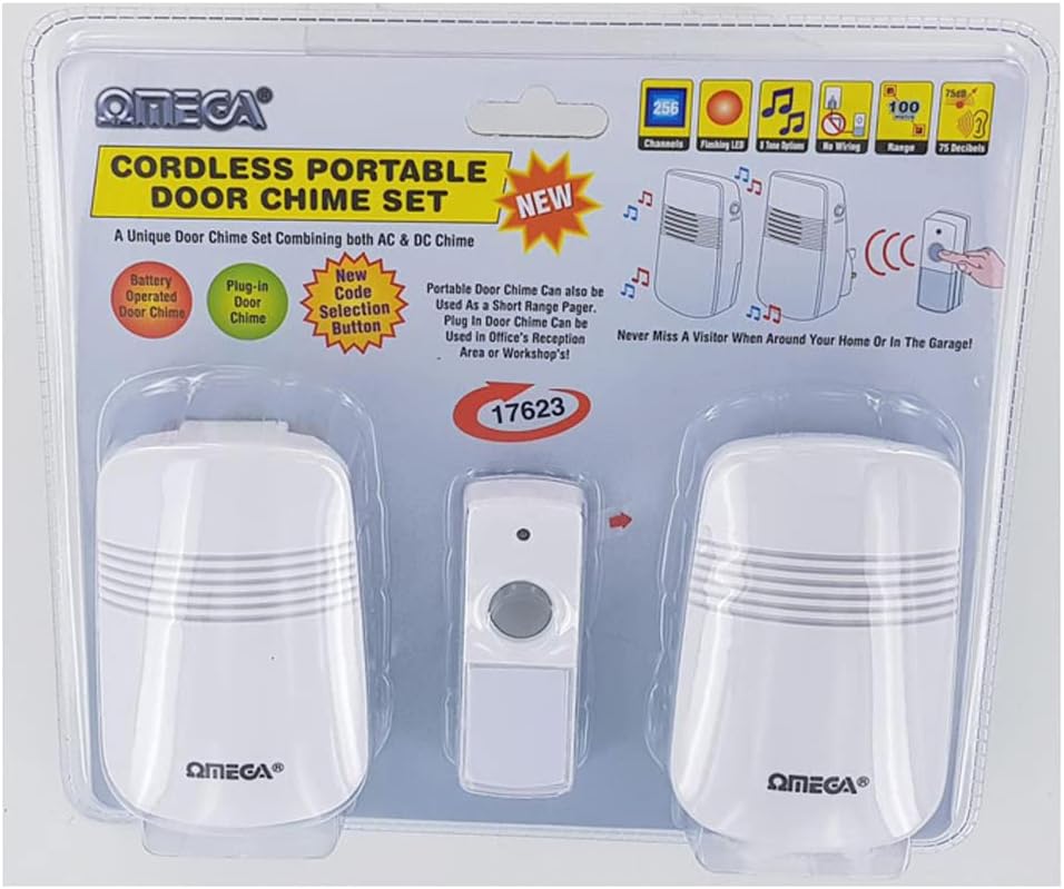 61cOrkqzQvL._AC_SL1000_.jpg Omega Plug In 1pc & 1 pc Batt Door Bell - Image 1