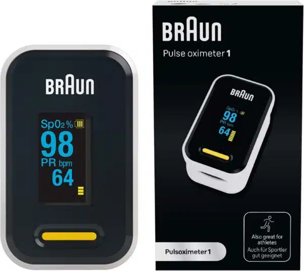 Braun Pulse Oximeter 1 Back-Lit Oled  Battery