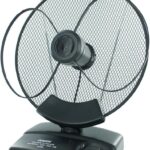 Omega Rotating TV Antenna 23cm Dia Dish Blk, Amplir