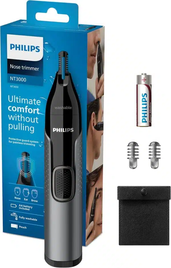 Philips NT3650-16 Nose, Ear & Eyebrow Trimmer Pouch Wash Battery