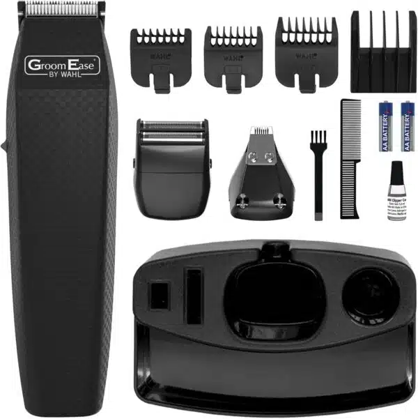 Wahl 5537-7417 Groom Ease Trimmer Gift Set Black 7in1 Bat