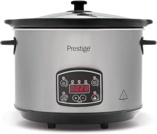 Prestige 48120 5.5 Litre  Slow Cooker  Silver Digital