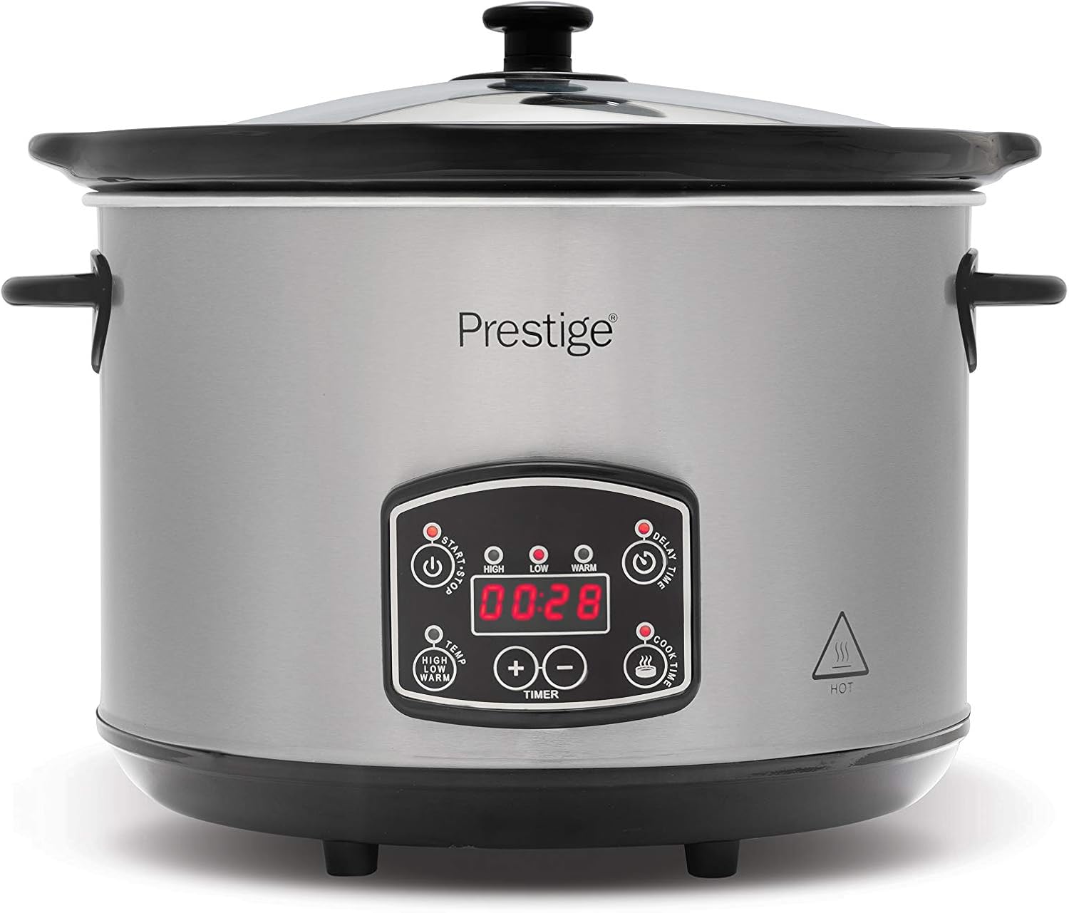 71viCyZyZXL._AC_SL1500_.jpg Prestige 48120 5.5 Litre Slow Cooker Silver Digital - Image 1