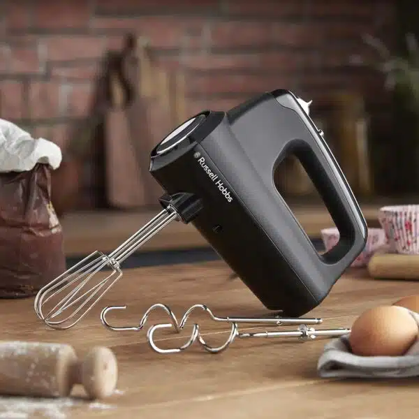 Russell Hobbs 24672 Hand Mixer 350W6 SpeedChrm Beaters/WhiskBlk - Image 7