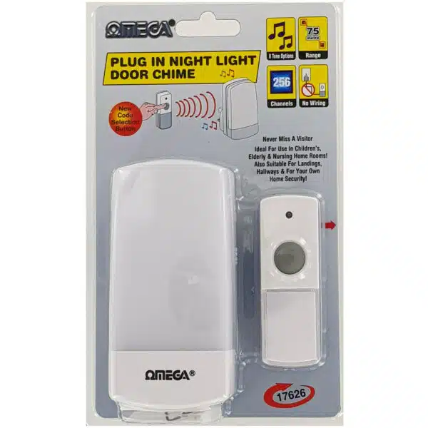 Omega Plug-In Wireless Door Chime with Light