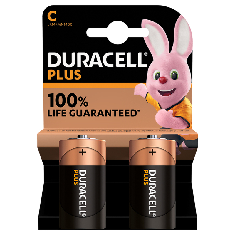 MN1400_100_lIFE_GUAR_1.jpg Duracell Plus 100% Alkaline Battery C Size - Image 1
