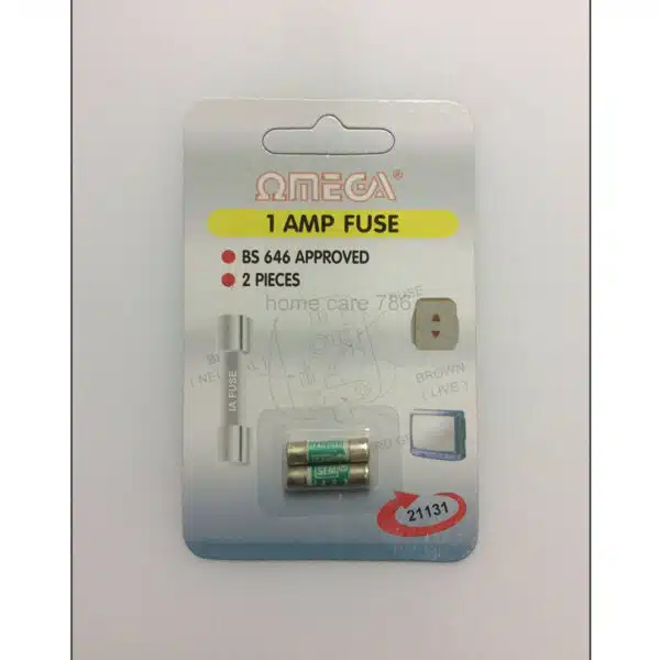 Omega 1Amp Fuse Blister Pack/2pcs
