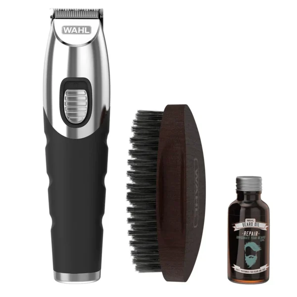Wahl 9893-800 Beard Trimmer Gift Set Oil/Brush/Detail Recharge