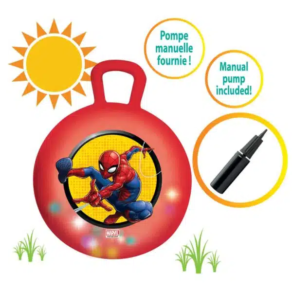 Lexibook BG040SP Spiderman Inflatable Hopper Ball 45cm - Image 3