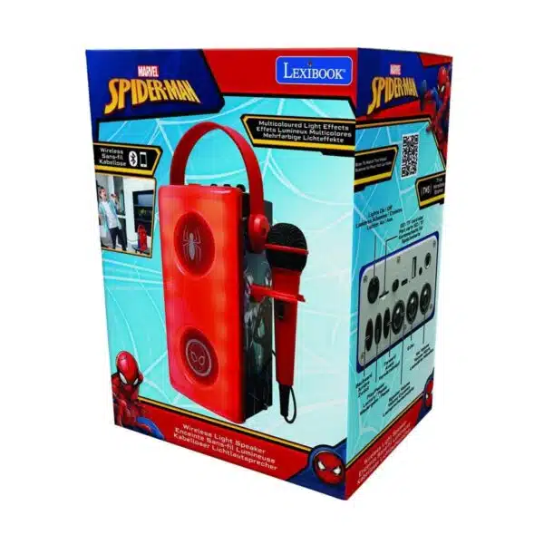 Lexibook BTP185SPZ Spiderman Luminous Bluetooth Speakers with Lights & Mic - Image 5