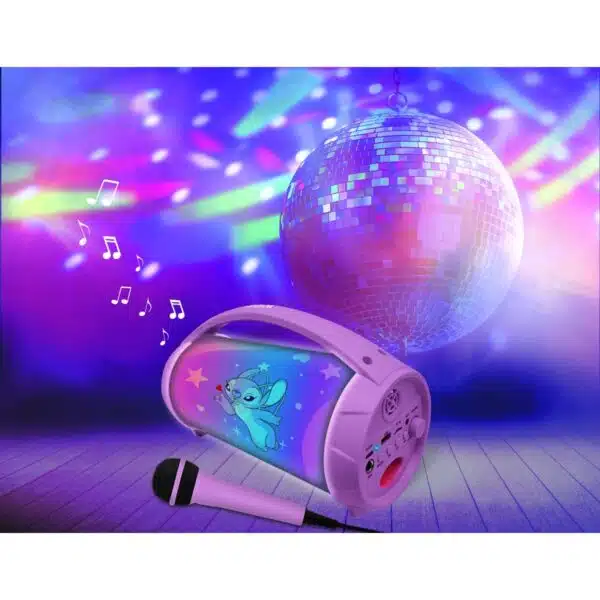 Lexibook BTP585D1Z Disney Stitch Angel Bluetooth Speakers with Lights & Mic - Image 5