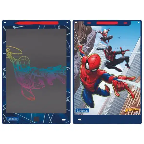 Lexibook CRT10SP Spider-Man 11 inch Multicolor Learning Drawing E-ink Tablet with Stencils - Image 2