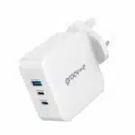 Groov-e GVMA110WE Dual USB-C & USB-A 100W GaN Wall Charger with Power Delivery - White