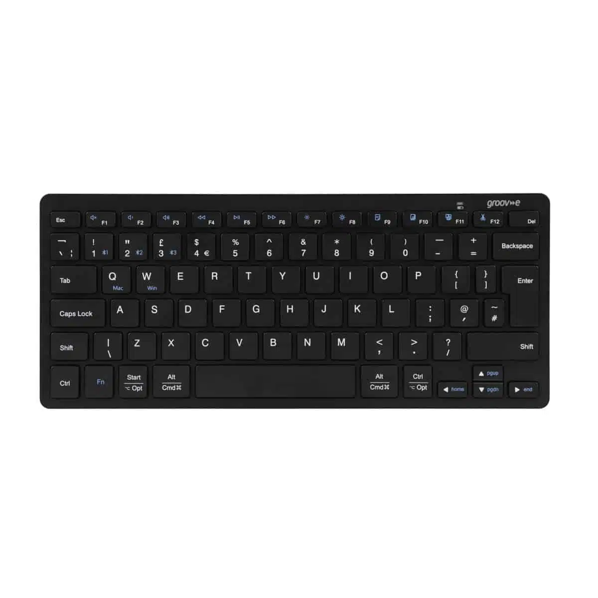 GV-PC22 Packshots and Web Groov-e GVPC22BK Wireless Keyboard - Black - Image 1