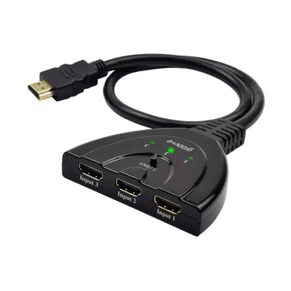Groov-e GVTV05BK 3-Port 4K HDMI Switch with Auto & Manual Switching