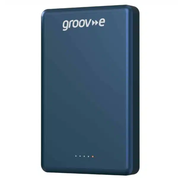 Groov-e GVCH10000MBE Power Bank 10,000mAh Portable Magnetic Wireless Charger - Blue