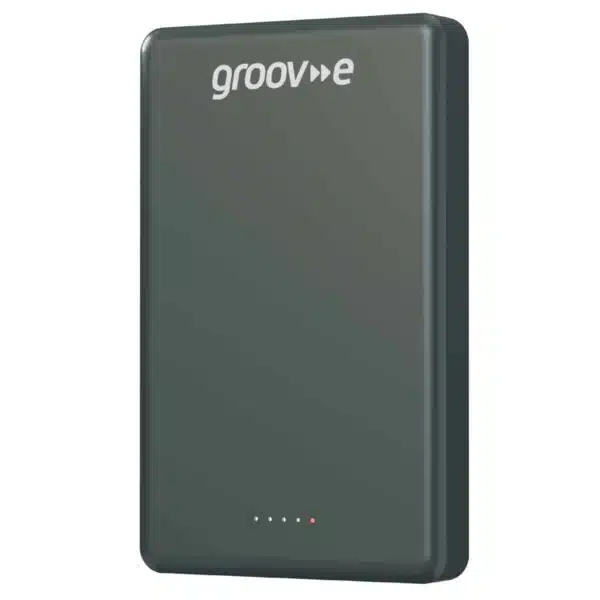 Groov-e GVCH10000MSR Power Bank 10,000mAh Portable Magnetic Wireless Charger - Silver