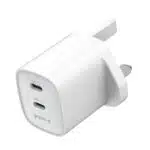 Groov-e GVMA108WE Dual USB-C 35W GaN Wall Charger with Power Delivery - White