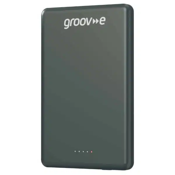 Groov-e GVCH5000MSR Power Bank 5,000mAh Portable Magnetic Wireless Charger - Silver
