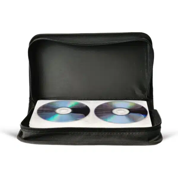 Groov-e GVPC23BK Oxford Cloth CD/DVD Wallet with 120 Sleeves - Black