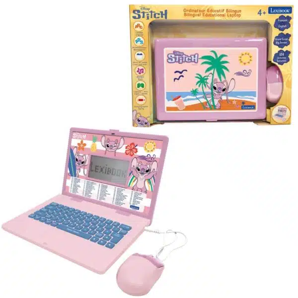 Lexibook JC598D1I1 Disney Stitch Angel Bilingual Educational Laptop with 124 Activites - Image 2