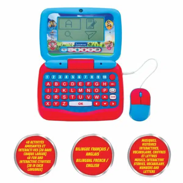 Lexibook JC398PAI1 Paw Patrol Educational Laptop - Engish/French - Image 2