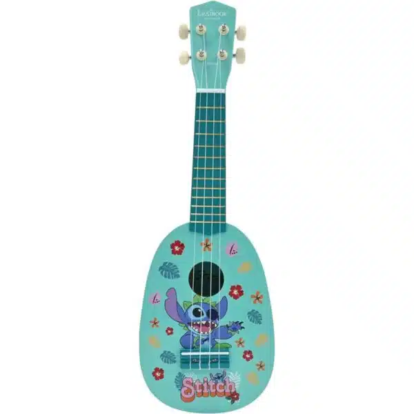 Lexibook K230D Disney Stitch My First Wooden Ukulele with Nylon Cords 53 cm