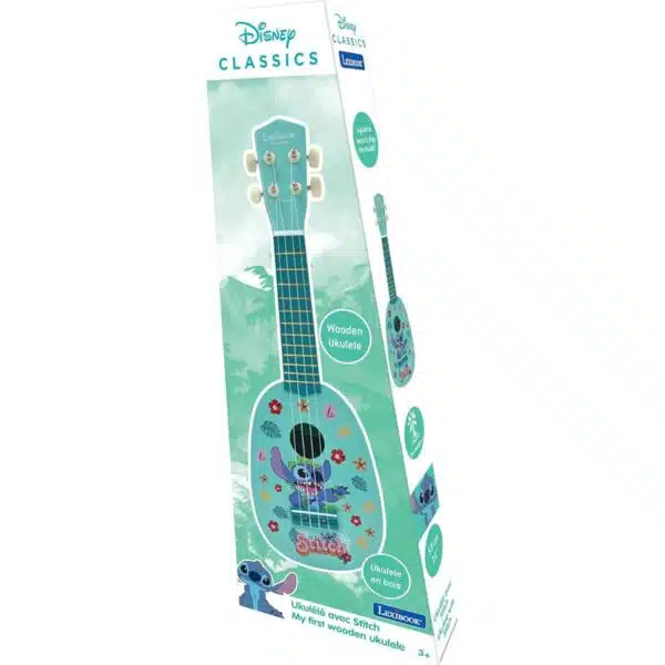 Lexibook K230D Disney Stitch My First Wooden Ukulele with Nylon Cords 53 cm - Image 5