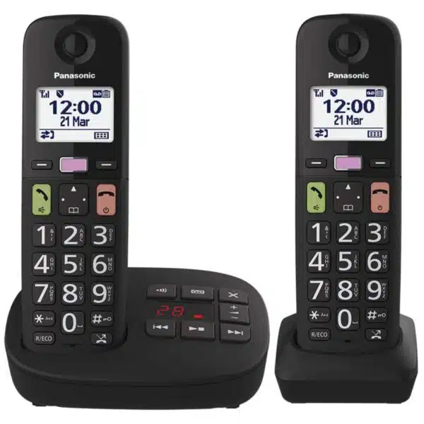 Panasonic KXTGU132EB Big Button Digital Cordless Telephone - Twin