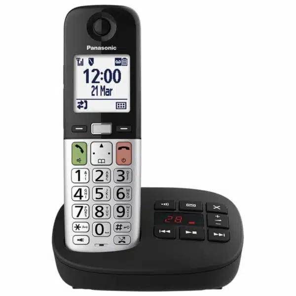 Panasonic KXTGU430EB Big Button Digital Cordless Telephone with Answering Machine - Single
