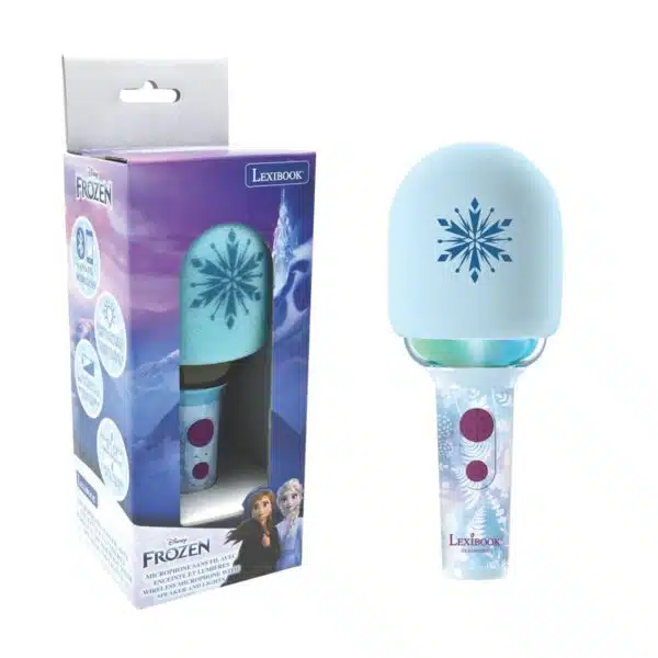 Lexibook MIC280FZ Disney Frozen Bluetooth Wireless Karaoke Microphone with Sound and Light - Image 2