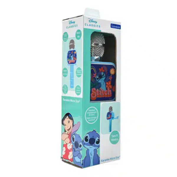 Lexibook MIC240D Disney Stitch Wireless Karaoke Microphone with Bluetooth - Image 5