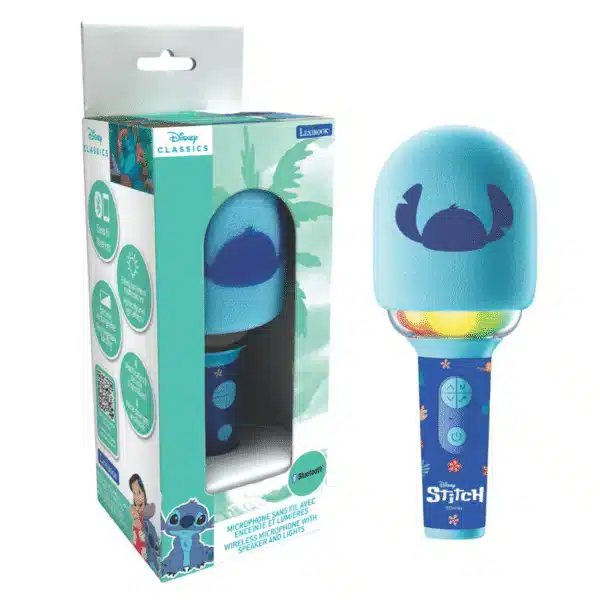 Lexibook MIC280D Disney Stitch Bluetooth/Wireless Karaoke Microphone with Sound and Light - Image 4