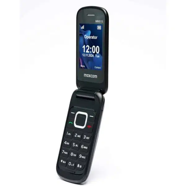 Maxcom MM815L Dual Sim GSM Pocket Flip Mobile Phone - Black - Image 2