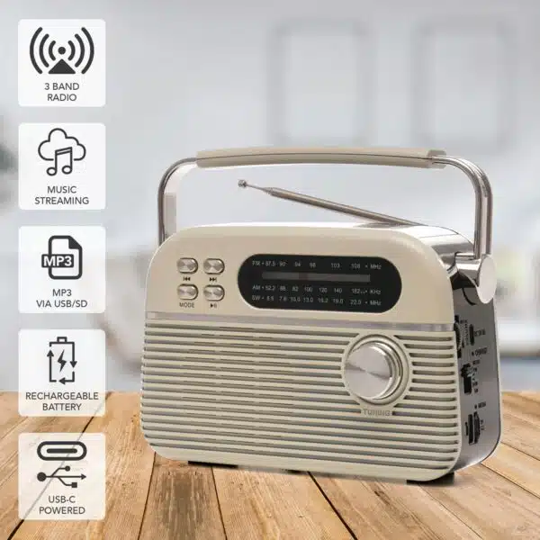 Lloytron Bolero 3 Band Portable Radio - Stylish & Rechargeable - Image 2