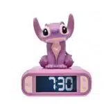 Lexibook RL800D1 3D Disney Stitch Angel Childrens Clock with Night Light