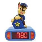 Lexibook RL800PA2 3D Paw Patrol Chase Childrens Clock with Night Light