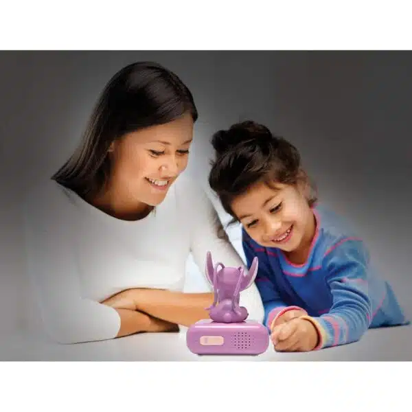 Lexibook RL800D1 3D Disney Stitch Angel Childrens Clock with Night Light - Image 3